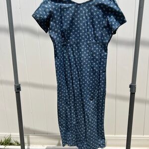 VINTAGE. Liz Claiborne Blue Midi Dress